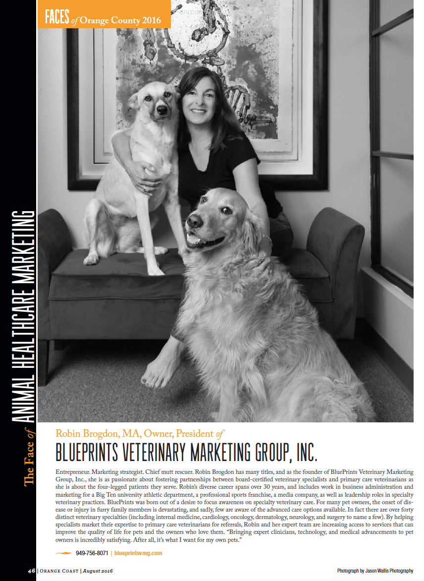 Robin Brogdon in the Faces of Orange County in Orange Coast Magazine